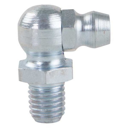 Grease Fitting, 45 Deg., Stl, 53/64