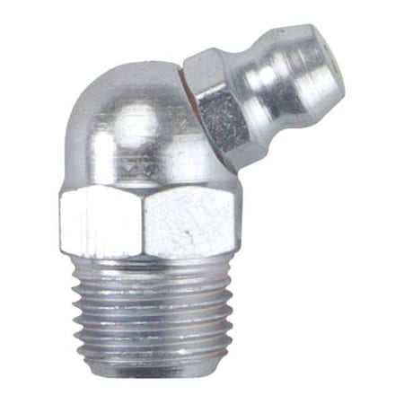 Grease Fitting, 65 Deg., Stl, 55/64
