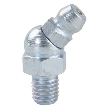 Grease Fitting, 45 Deg., Stl, 15/16