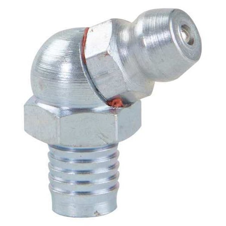 Grease Fitting, 65 Deg., Stl, 49/64