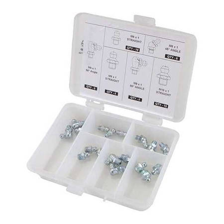 Grease Fitting Kit, No. Pieces 44, PK44 MPN:52NZ88