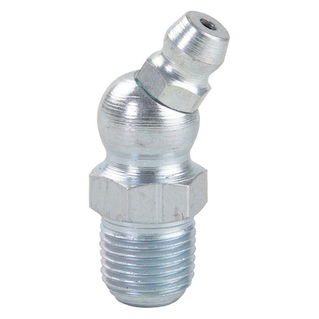 Grease Fitting, 30 Deg., Stl, 1-7/32