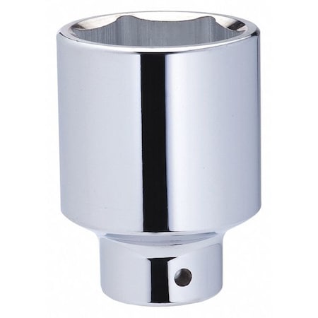 WESTWARD 3/4 in Drive, 50mm Metric Socket, 6 Points, Steel, Chrome, 50 mm MPN:10E355