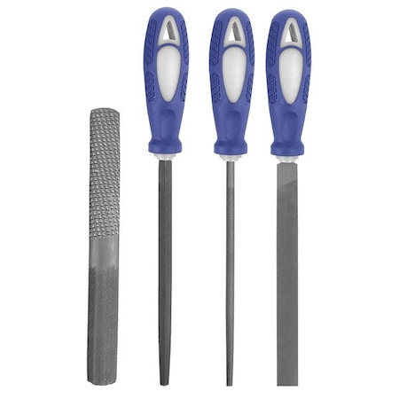 Hand File Set, Bastard/Smooth, 4 Pc MPN:10Z757