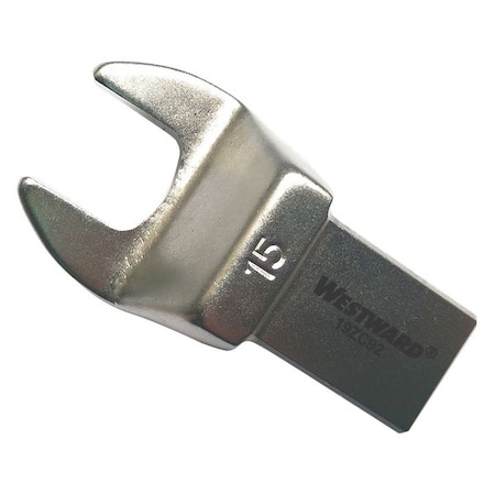 Torque Wrench Head, Open End, 15mm MPN:19ZC92