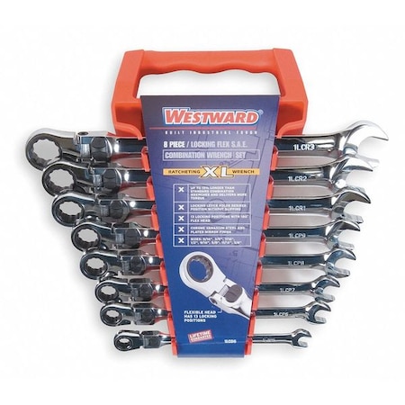Combo Wrench St, Steel, Chrome, Flexible MPN:1LCD6