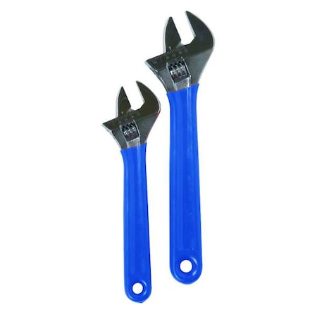 Adj. Wrench Sets, Steel, Chrome, 8