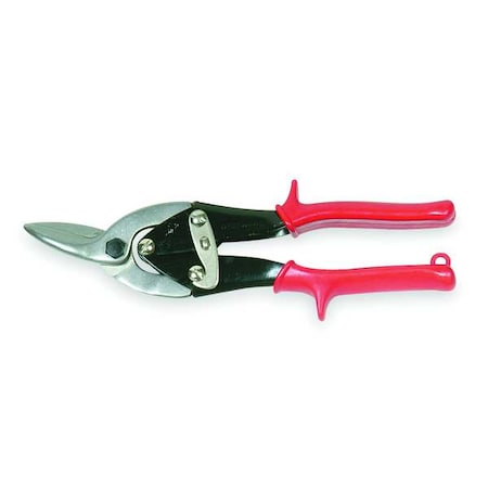 Metal Cutting Snip, Left, 9-3/4 in Length, 1-1/4 in Cutting Length, 18 ga Steel, Soft Grip Handle MPN:1UG18