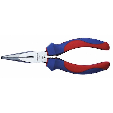 6 3/8 in Needle Nose Plier, Side Cutter Ergonomic Handle MPN:1UKK1