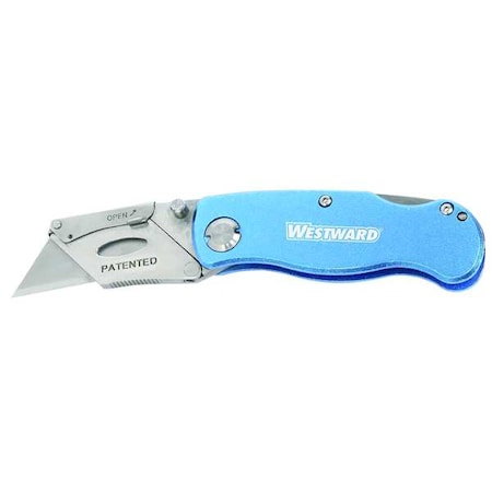 Folding Retractable Clip-Point Utility Knife, Aluminum MPN:1YJD6