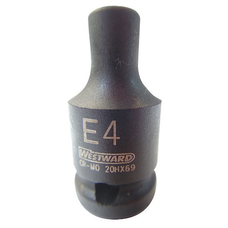 1/4 in Drive, E4 Female Star SAE Socket, 6 Points MPN:20HX69