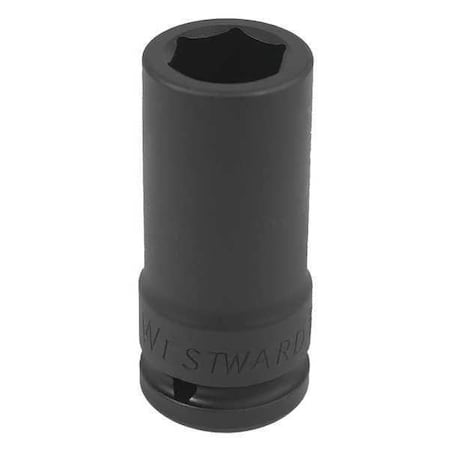 WESTWARD 3/4 in Drive Impact Socket, Deep Socket, Black Oxide, Steel, 15/16 in MPN:21WK95