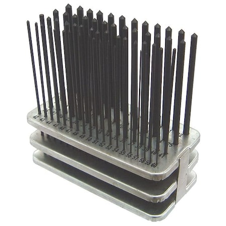 Transfer Punch Set, No. 1 to No. 60, Steel, 60 Piece MPN:22N851