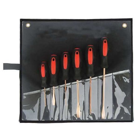Nonspark Screwdriver Set, Slotted/Phllps, 6 pcs MPN:23X839