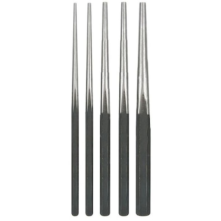 Drift Punch Set, 1/8 To 5/16 In, 5 Pc MPN:2AJL6