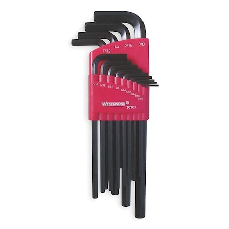 13 Piece SAE L-Shape Hex Key Set, 2CYC3 MPN:2CYC3
