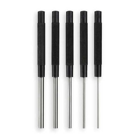 Drive Pin Punch Set, 5 Pc, 8 In L MPN:2YNE7