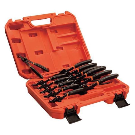 Retaining Ring Plier Set, 0, 45, 90Deg, 12pc MPN:33HD61