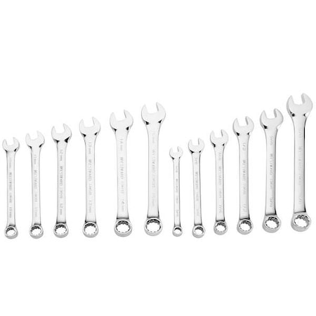 Combo Wrench St, Steel, Full Polish, Offset MPN:33M572
