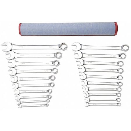 Combo Wrench St, Steel, Full Polish, Offset MPN:33M575
