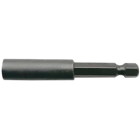 Bit Holder, 1/4 in Drive Size, 1/4 in Hex Shank Size, 3 in L, Magnetic MPN:38RV74