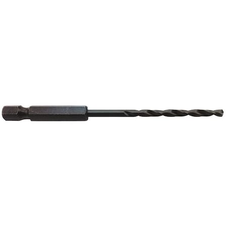 Hex Drill Bit, Impact, 1/8 in., Black Oxide MPN:38RV77
