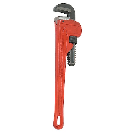 8 in L 1 in Cap. Cast Iron Straight Pipe Wrench MPN:3LY96
