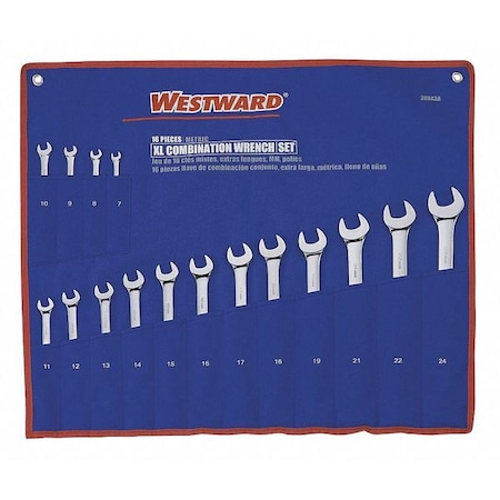 Combo Wrench Set, 1/4-1-1/8 in, 7-24 mm, 32-Piece MPN:3XU43