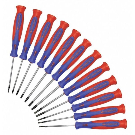 Precision Screwdriver Set, 12 pcs, Round MPN:401L47