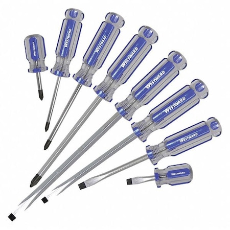 MagnetizedTipScrewdriverSet, SAE, 8pcs MPN:401L75