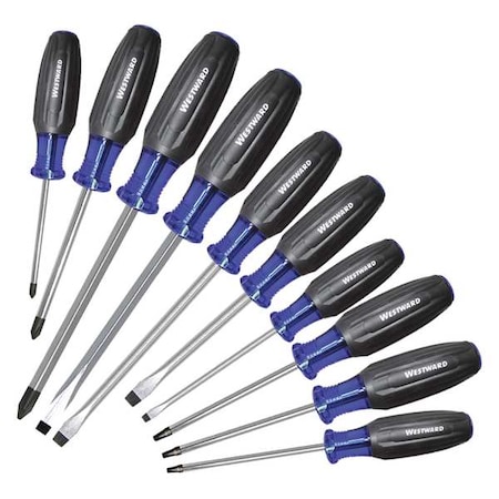MagnetizedTipScrewdriverSet, SAE, 10pcs MPN:401L82