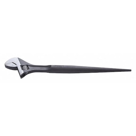 Adjustable Spud Wrench, 16-3/8 in Overall Length, 1-5/8 in Head, 0 in Offset, Alloy Steel MPN:447Z55