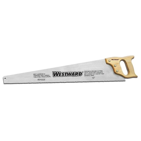 Hand Saw, Tool Box, 15 in Blade, 9 TPI, Wood MPN:46A926