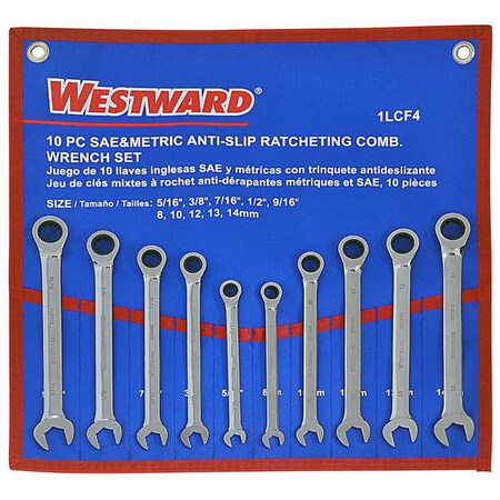 Combo Wrench Set, Antislip, 3/8-3/4 in, 6Pc MPN:4JMC6
