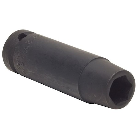 WESTWARD 1/2 in Drive Impact Socket Deep Socket, Black Oxide, 11 mm MPN:4LXH7