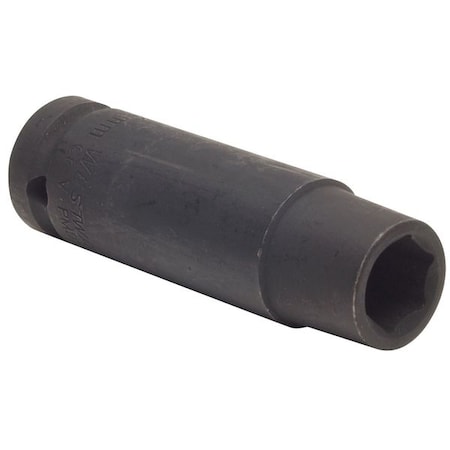 WESTWARD 1/2 in Drive Impact Socket Deep Socket, Black Oxide, 14 mm MPN:4LXJ5