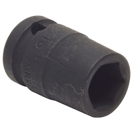 WESTWARD 1/2 in Drive Impact Socket, Standard Socket, Black Oxide, Steel, 5/8 in MPN:4LXU9