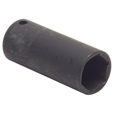 WESTWARD 1/2 in Drive Impact Socket Standard Socket, Black Oxide, 7/16 in MPN:4LXV2