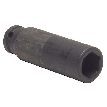1/4 in Drive Impact Socket 8 mm Size 6 pt Deep Depth, Black Oxide MPN:4LXX9