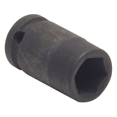 WESTWARD 1/4 in Drive Impact Socket, Standard Socket, Black Oxide, Steel, 10 mm MPN:4LXY6