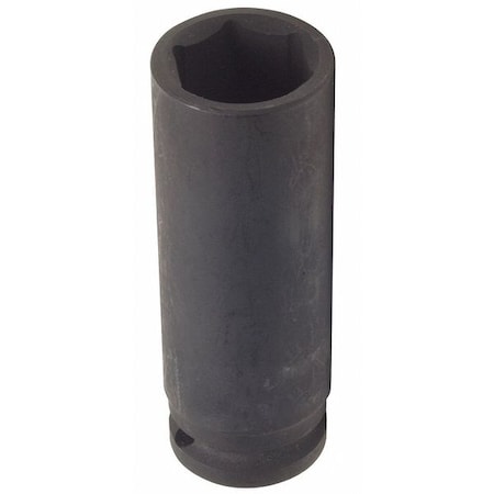 WESTWARD 3/8 in Drive Impact Socket, Standard, Black Oxide, 7/16 in MPN:4LYV1
