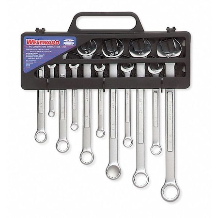 Combo Wrench Set, Satin, 5/16-15/16in, 11Pc MPN:4PL86