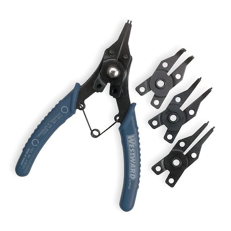Retaining Ring Plier, Convertible, 4 pcs. MPN:4YP48