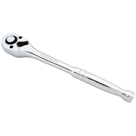 1/2 in Drive 72 Geared Teeth Pear Head Style Hand Ratchet, 10 in L, Chrome Finish MPN:4YP75