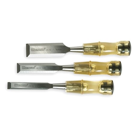 Wood Chisel Set, 3 PC MPN:4YR15