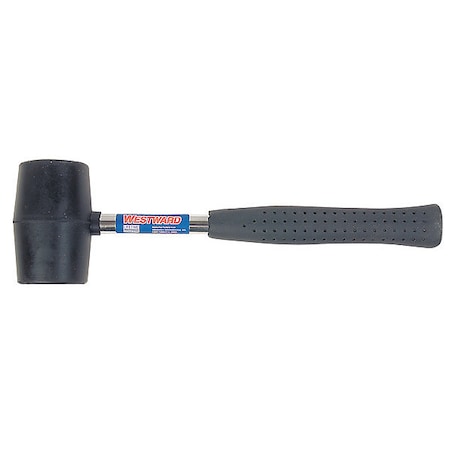 Mallet, Rubber, 1 Lb, Steel/Rubber MPN:4YR61