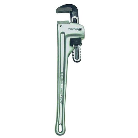 Pipe Wrench, Straight, Aluminum, 24 in L, 3 in Jaw Capacity MPN:4YR91