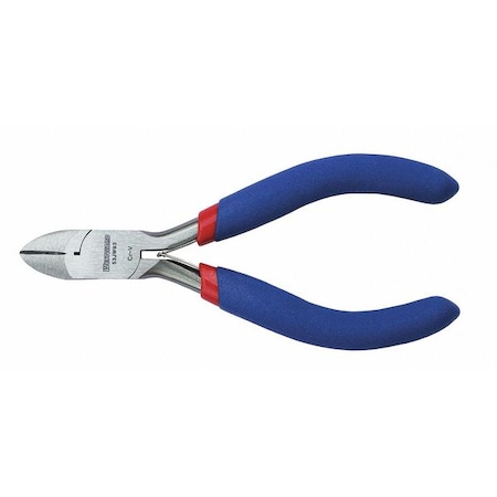 5 1/2 in Precision Diagonal Cutting Plier Flush Cut Narrow Nose Uninsulated MPN:53JW93