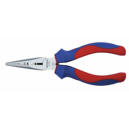 6 in Needle Nose Plier, Side Cutter Ergonomic Handle MPN:53JW95