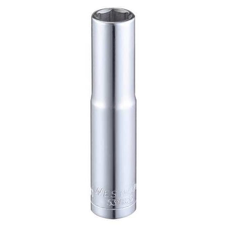 WESTWARD 1/4 in Drive, 7mm Hex Metric, Socket, 6 Points, Steel, Chrome, 7 mm MPN:53YR35